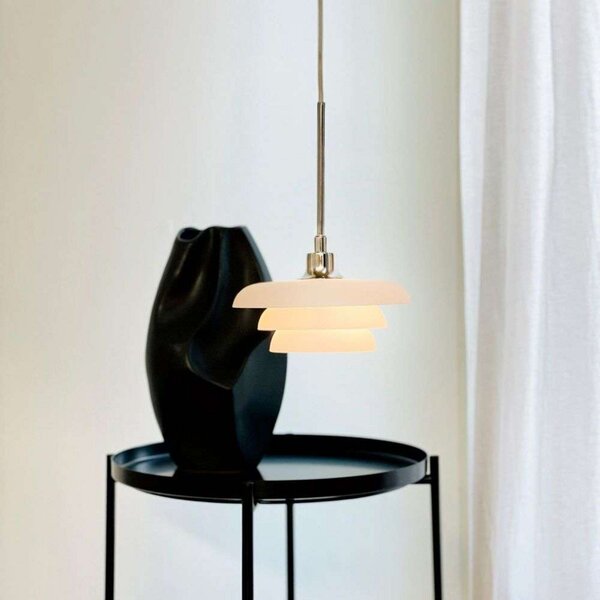 Lampa Wisząca Dyberg Larsen, Ava, ściemnialny, biały, salon, szkło, nowoczesny