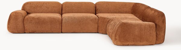 Narożna sofa modułowa Teddy-Bouclé Wolke (4-osobowa)