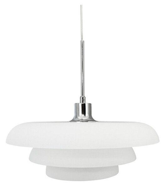 Lampa Wisząca Dyberg Larsen, Ava, ściemnialny, biały, salon, szkło, nowoczesny