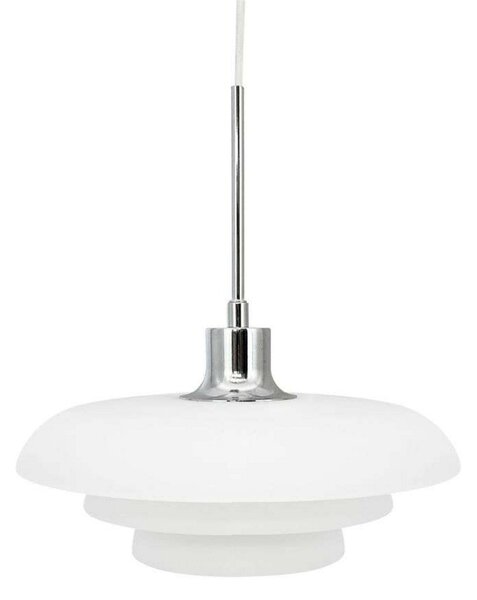 Lampa Wisząca Dyberg Larsen, Ava, ściemnialny, biały, salon, szkło, nowoczesny