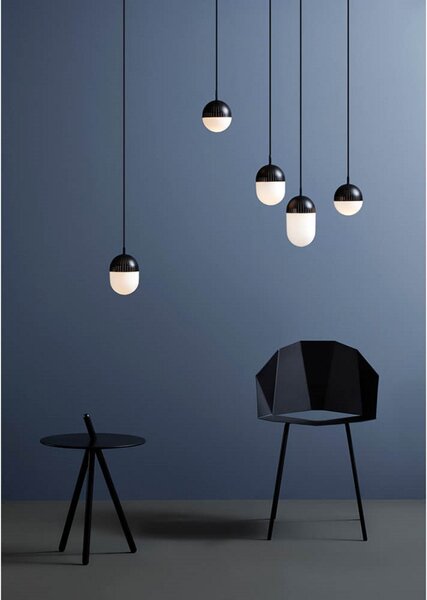 Lampa Wisząca Woud, czarny, salon, metal