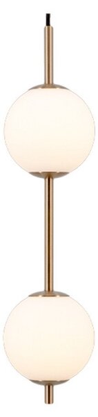 Audrey 2 Lampa Wisząca Brass/White Opal - UMAGE