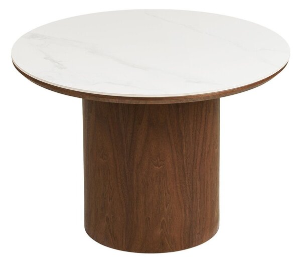 Okrągły stolik z ceramicznym blatem w ciemnym naturalnym kolorze ø 60 cm Noli – House Nordic