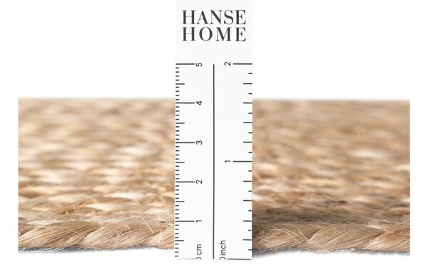 Okrągły ręcznie tkany dwustronny dywan z juty w naturalnym kolorze ø 150 cm Basil – Hanse Home