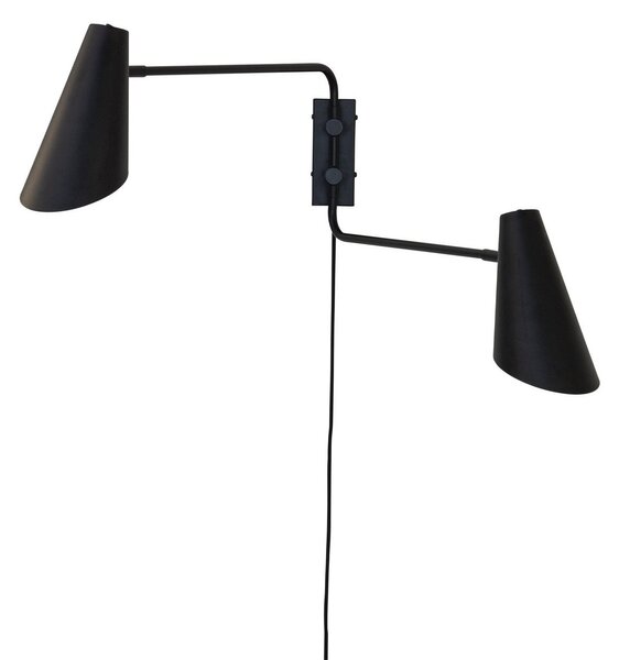 Lampa Ścienna Dyberg Larsen, Cale, czarny, salon, metal, design