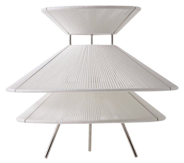 Lampa Stołowa FRANDSEN, Kiku, ściemnialny, biały, salon, tkanina | tekstylia, design