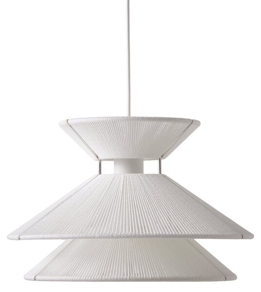 Lampa Wisząca FRANDSEN, Kiku, ściemnialny, biały, salon, tkanina | tekstylia, design