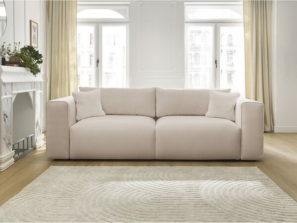 Beżowa rozkładana sofa ze schowkiem 265 cm Ezechiel – Bobochic Paris