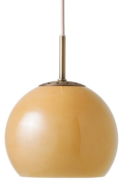 Lampa Wisząca FRANDSEN, Ball, ściemnialny, beżowy, salon, szkło, design