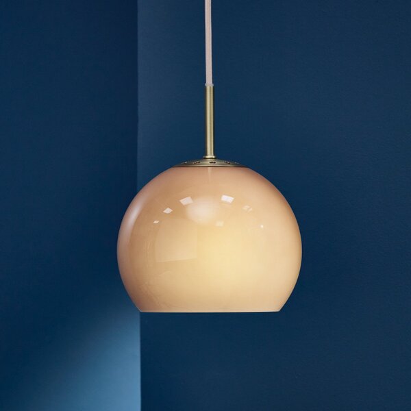 Lampa Wisząca FRANDSEN, Ball, ściemnialny, brąz rdzawy, salon, szkło, design