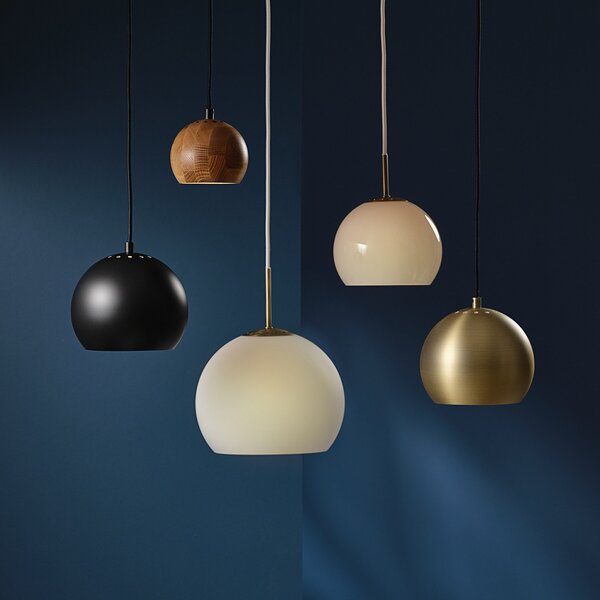 Lampa Wisząca FRANDSEN, Ball, ściemnialny, szary, salon, szkło, design