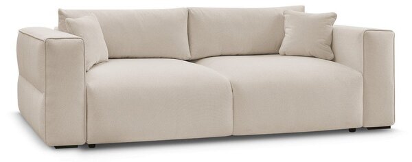 Beżowa rozkładana sofa ze schowkiem 265 cm Ezechiel – Bobochic Paris