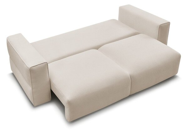 Beżowa rozkładana sofa ze schowkiem 265 cm Ezechiel – Bobochic Paris