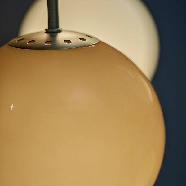 Lampa Wisząca FRANDSEN, Ball, ściemnialny, beżowy, salon, szkło, design