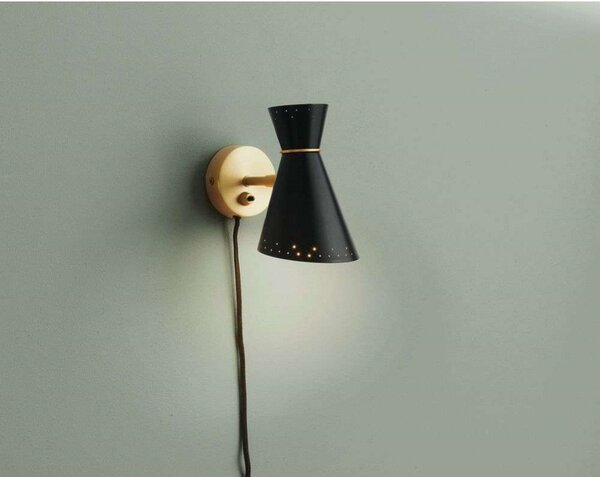 Lampa Ścienna Warm Nordic, Bloom, czarny, salon, metal, vintage