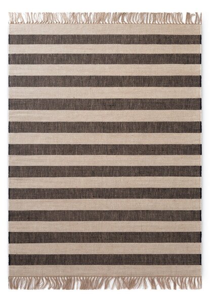Czarno-kremowy ręcznie tkany dwustronny dywan z juty 120x170 cm Playa – Hanse Home