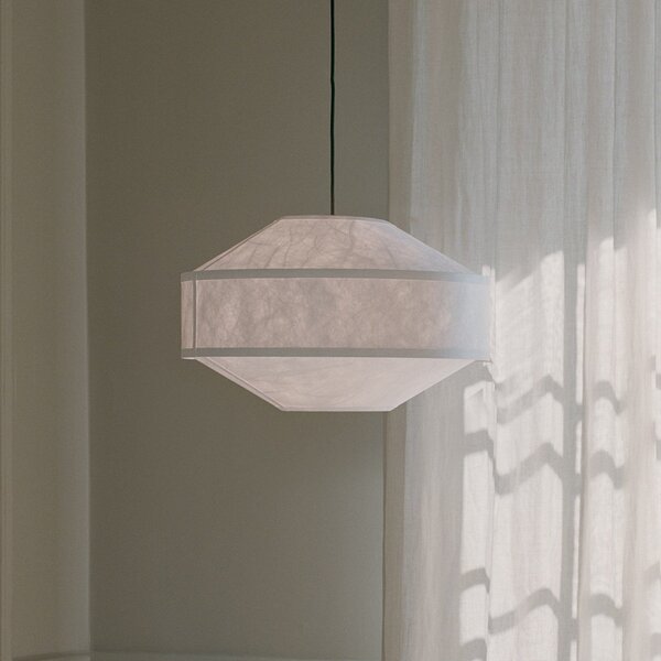 Lampa Wisząca New Works, Kite, ściemnialny, biały, salon, tworzywo sztuczne, design