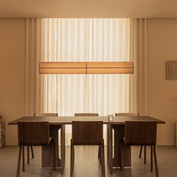 Lampa Wisząca Audo Copenhagen, Hashira, ściemnialny, beżowy, jadalnia, tkanina | tekstylia