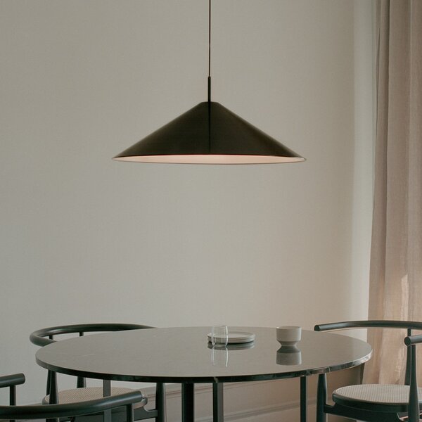 Lampa Wisząca New Works, Brolly, ściemnialny, czarny, salon, aluminium, design