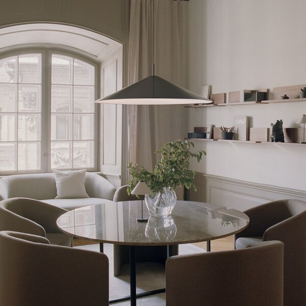 Lampa Wisząca New Works, Brolly, ściemnialny, czarny, salon, aluminium, design