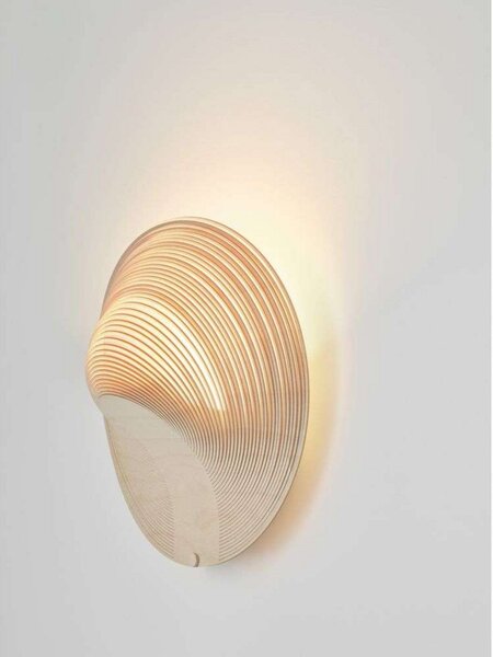 Lampa Ścienna Luceplan, drewniany, salon, drewno