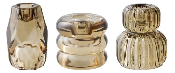 Szklane świeczniki zestaw na świeczkę typu tealight 3 szt. – House Nordic