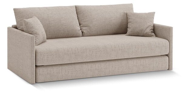 Jasnobrązowa rozkładana sofa z tkaniny szenilowej 209 cm Shannon – Cosmopolitan Design