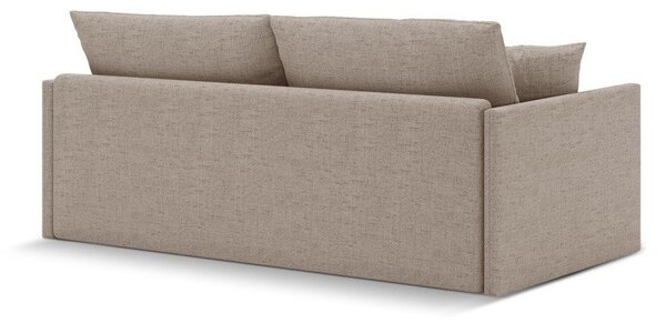 Jasnobrązowa rozkładana sofa z tkaniny szenilowej 209 cm Shannon – Cosmopolitan Design