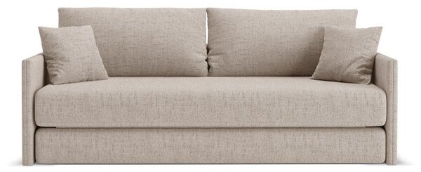 Jasnobrązowa rozkładana sofa z tkaniny szenilowej 209 cm Shannon – Cosmopolitan Design