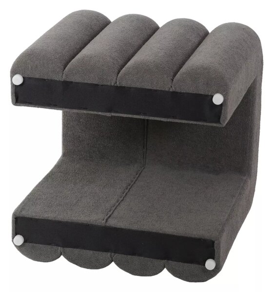 Szara designerska pufa TICA