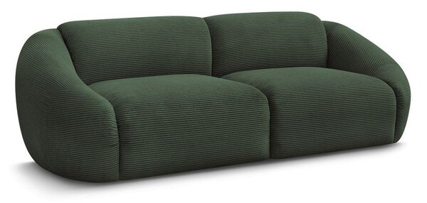 Zielona sztruksowa sofa 250 cm Tina – Bobochic Paris