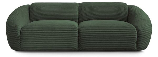 Zielona sztruksowa sofa 250 cm Tina – Bobochic Paris