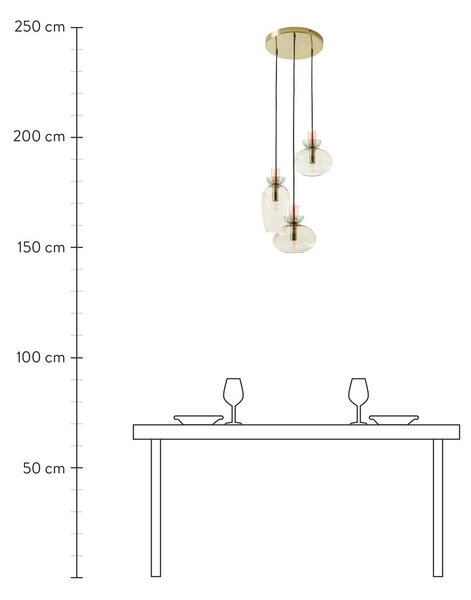 Lampa wisząca ze szkła Nyra