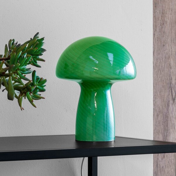 Lampa Stołowa Dyberg Larsen, Mushroom, zielony, salon, szkło, design