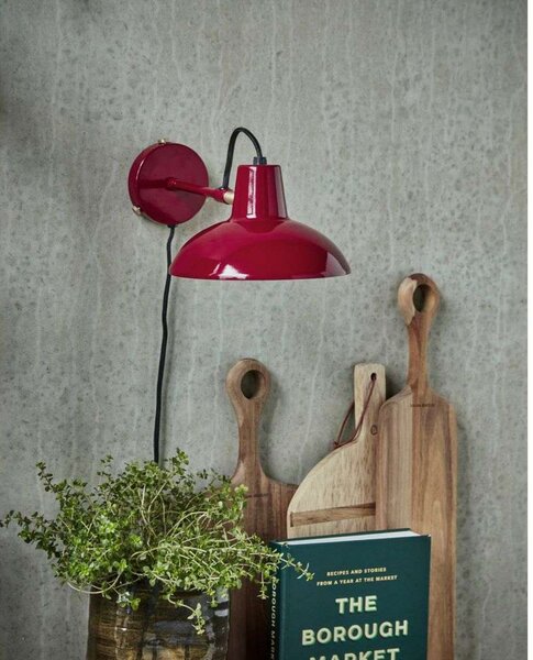 Lampa Ścienna House Doctor, czerwony, gabinet | pracownia, metal