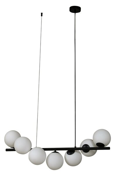 Lampa Wisząca Lucande, Isandro, ściemnialny, czarny, jadalnia, szkło, design