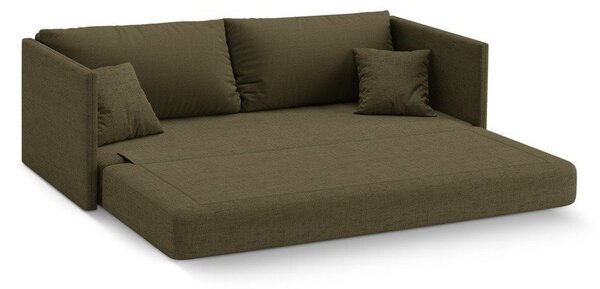 Zielona rozkładana sofa z tkaniny szenilowej 209 cm Shannon – Cosmopolitan Design