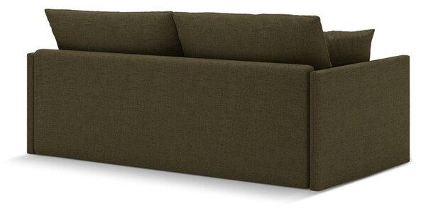 Zielona rozkładana sofa z tkaniny szenilowej 209 cm Shannon – Cosmopolitan Design