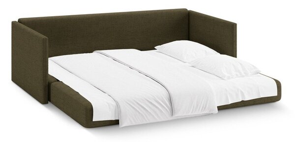 Zielona rozkładana sofa z tkaniny szenilowej 209 cm Shannon – Cosmopolitan Design