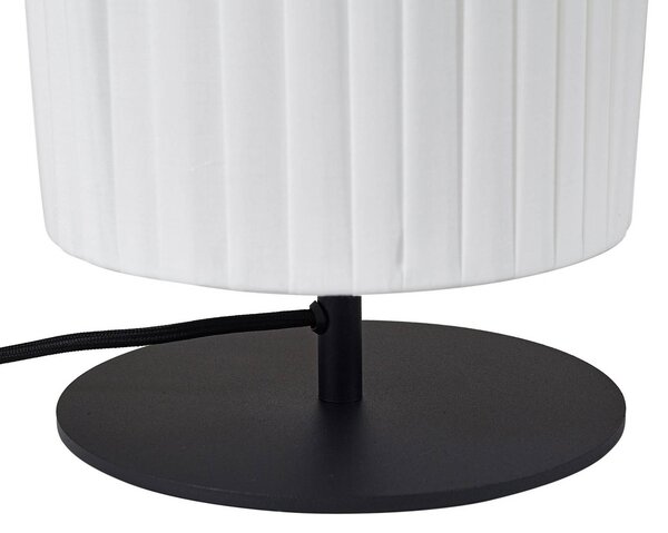 Lampa stojąca Virelle Lindby, biały / opal, salon / jadalnia, tkanina / materiał / jedwab