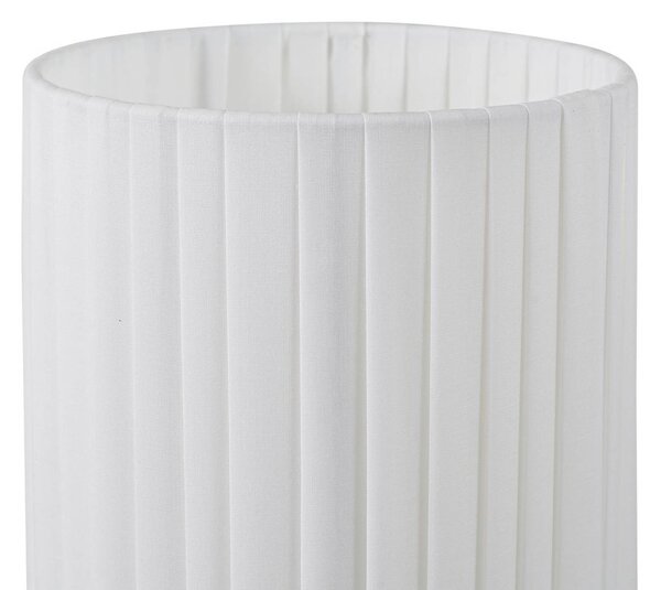 Lampa stojąca Virelle Lindby, biały / opal, salon / jadalnia, tkanina / materiał / jedwab