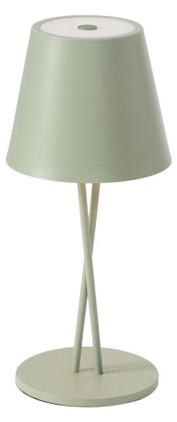 Zewnętrzna Lampa Lindby, Janea, ściemnialny, zielony, taras, metal, nowoczesny