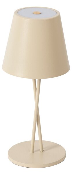 Zewnętrzna Lampa Lindby, Janea, ściemnialny, beżowy, taras, metal, nowoczesny