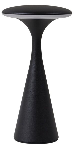 Lampa Stołowa Lindby, Evelen, ściemnialny, czarny, balkon, tworzywo sztuczne, nowoczesny