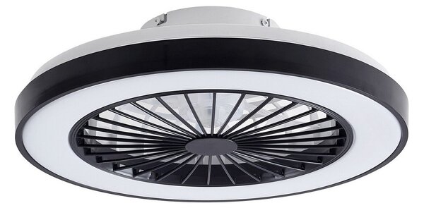 Teleo LED Wentylator sufitowy Czarny - Lindby Lindby, Teleo, ściemnialny, czarny, salon, tworzywo sztuczne, nowoczesny