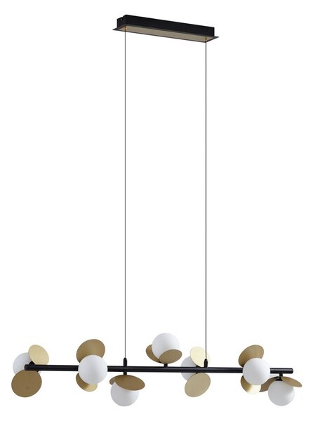 Lampa Wisząca Lucande, Pallo, ściemnialny, czarny, jadalnia, metal, nowoczesny