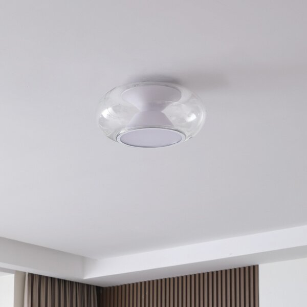 Lampa Sufitowa Lucande, Orasa, transparentny, przedpokój, szkło, nowoczesny