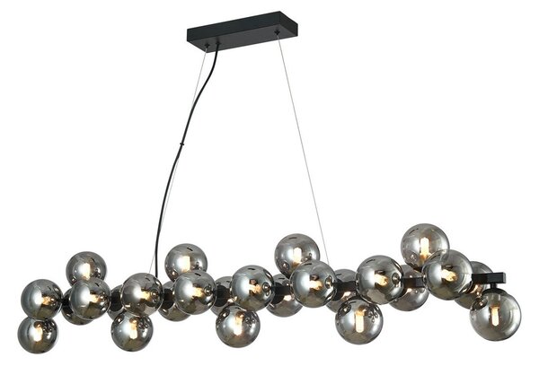 Lampa Wisząca Lucande, Naelen, ściemnialny, szary, kuchnia, metal, nowoczesny