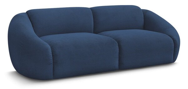 Ciemnoniebieska sztruksowa sofa 250 cm Tina – Bobochic Paris