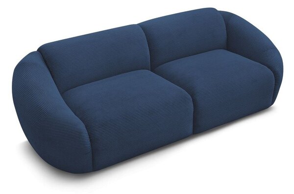 Ciemnoniebieska sztruksowa sofa 250 cm Tina – Bobochic Paris